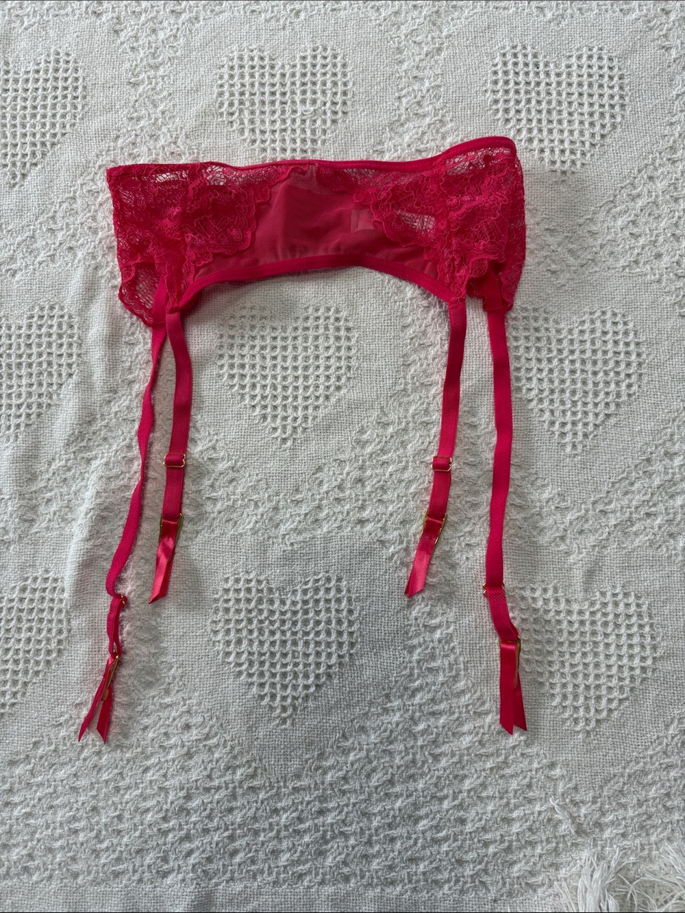 Neon Pink Garter Belt (S)